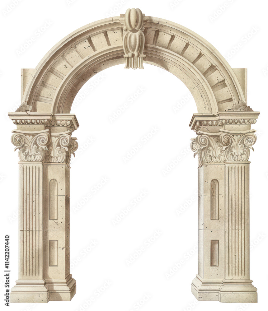 Fototapeta premium PNG Wedding arch architecture historical decorative.