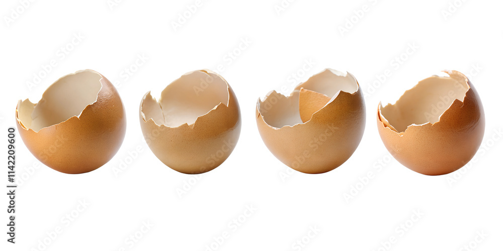 Broken egg shell with dynamic variant isolated on transparent background Broken egg shell with dynamic variant isolated on transparent background