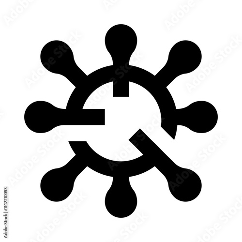 Virus Bacteria Solid Icon