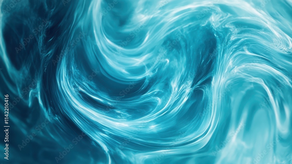 Abstract Swirling Blue and White Texture Design