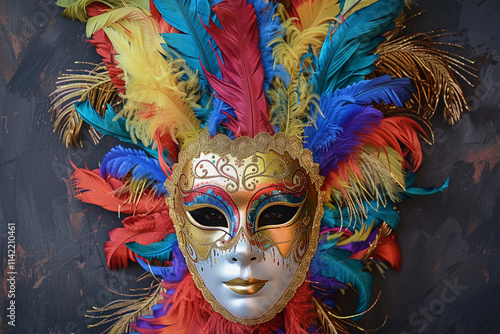 Wallpaper Mural Beautiful greeting card with bright holiday composition for happy celebrate mardi gras Torontodigital.ca