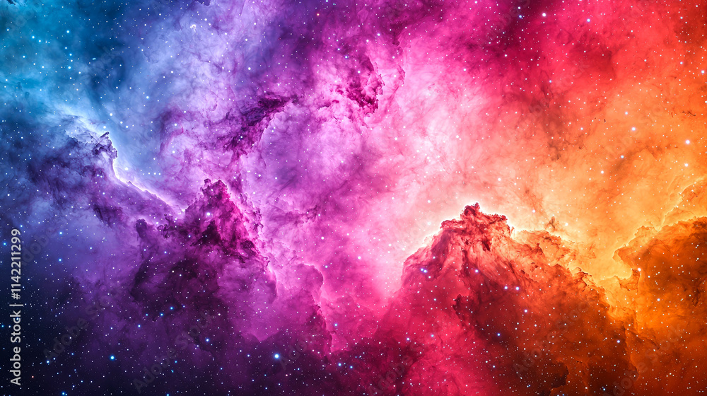 Fototapeta premium Vibrant nebula in space.