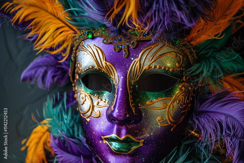 Wallpaper Mural Beautiful greeting card with bright holiday composition for happy celebrate mardi gras Torontodigital.ca