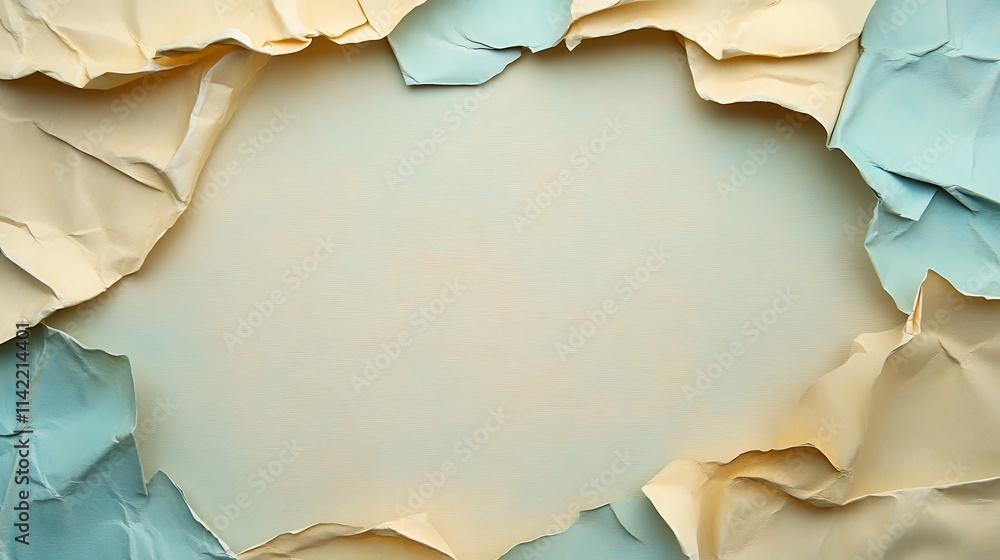 Smooth paper texture in soft pastels with a large central blank space, elegant and refined look for creative designs