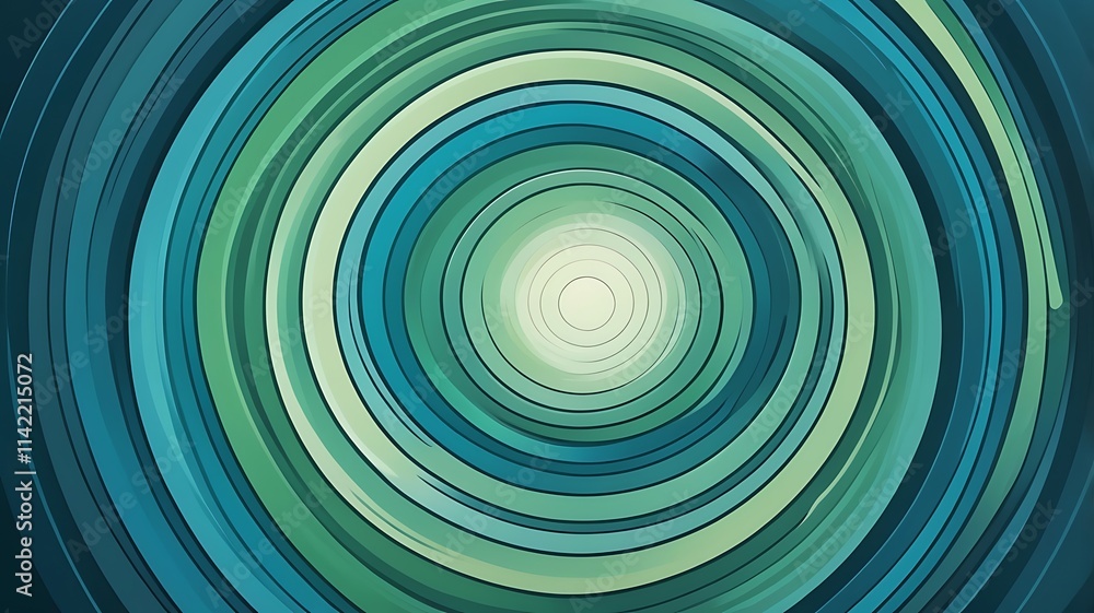 Concentric Circular Waves in Blue and Green Gradient Concentric Circular Waves in Blue and Green Gradient