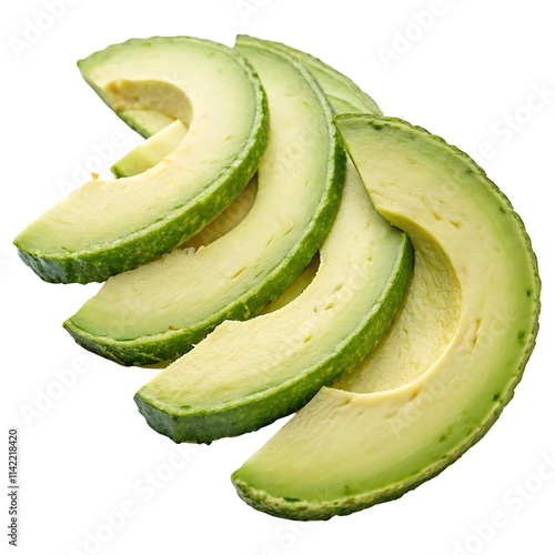 sliced avocado isolated photo