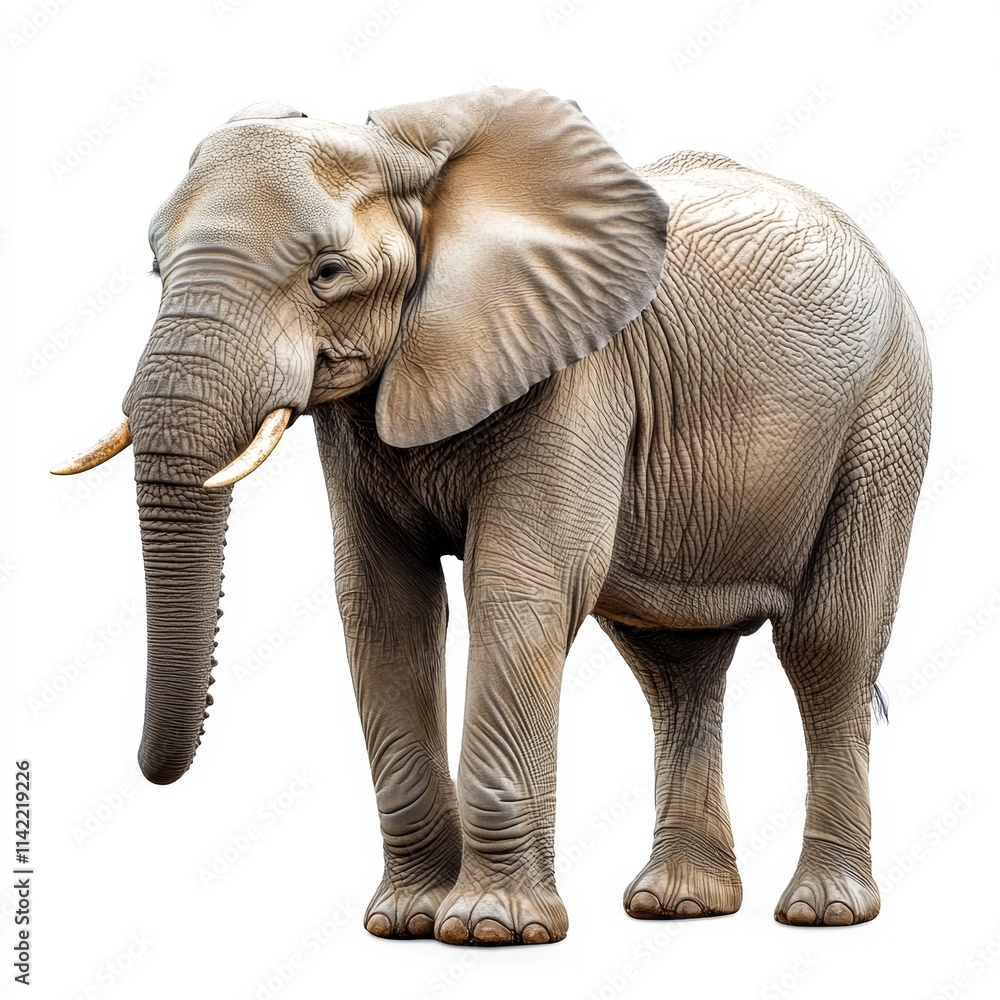 Fototapeta premium elephant isolated on white background