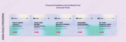 Colorful Online Financial Course Social Media Post Template, Financial Banner Design for Financial Advice Platforms