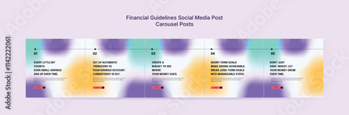 Colorful Online Financial Course Social Media Post Template, Financial Banner Design for Financial Advice Platforms