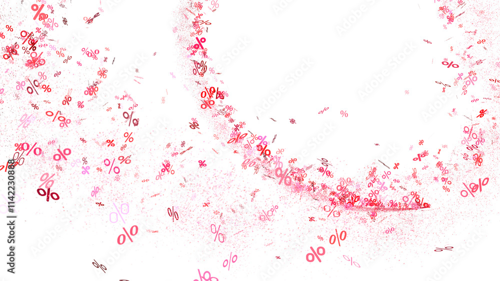3d Sales icons floating in the air 3D rendering 3d Sales icons floating in the air 3D rendering