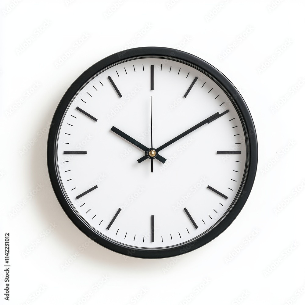 Wall Clock design, isolated on white background, ai generated Wall Clock design, isolated on white background, ai generated