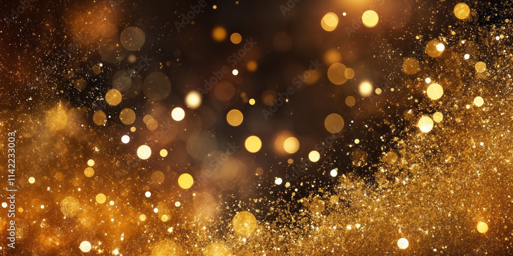 sparkling and flying gold glitter background sparkling and flying gold glitter background