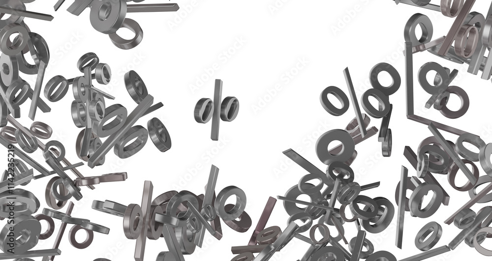 3d Sales icons floating in the air 3D rendering 3d Sales icons floating in the air 3D rendering