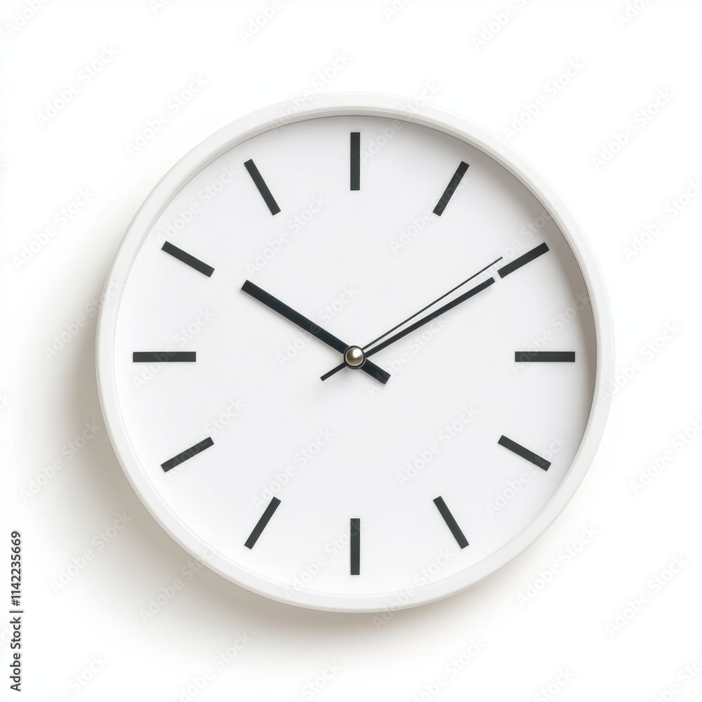 Wall Clock design, isolated on white background, ai generated Wall Clock design, isolated on white background, ai generated