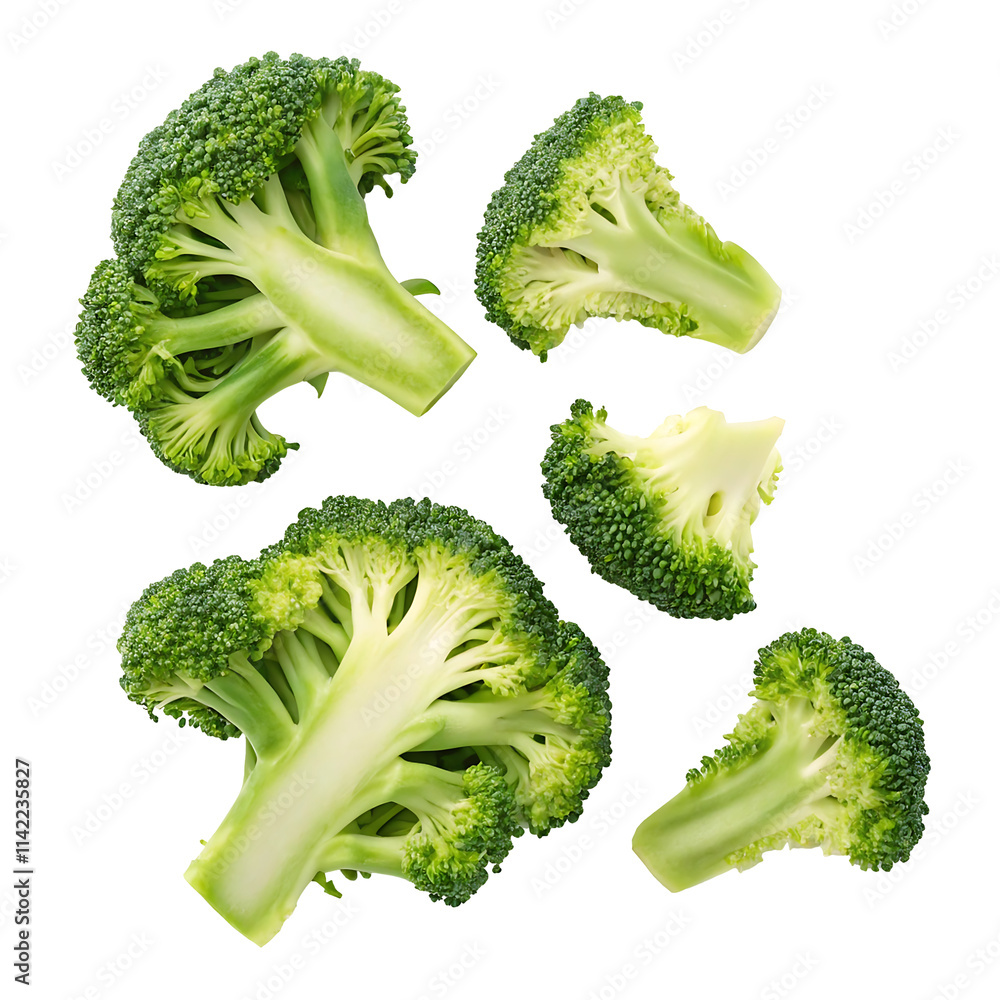 broccoli florets isolated broccoli florets isolated