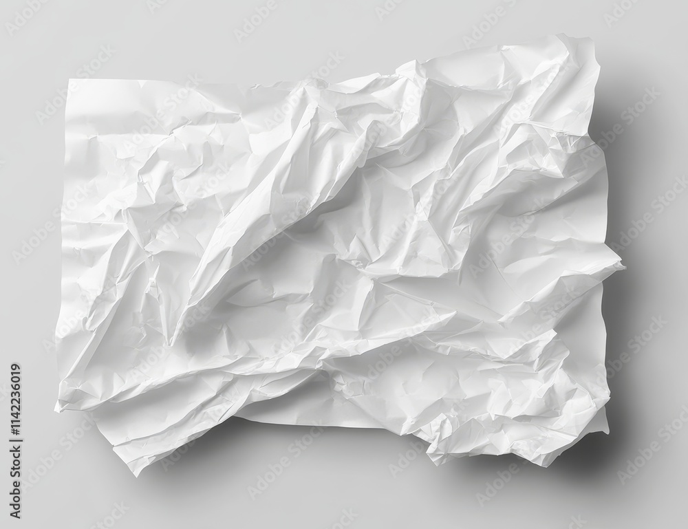 Obraz premium Crumpled white paper texture background. (2)
