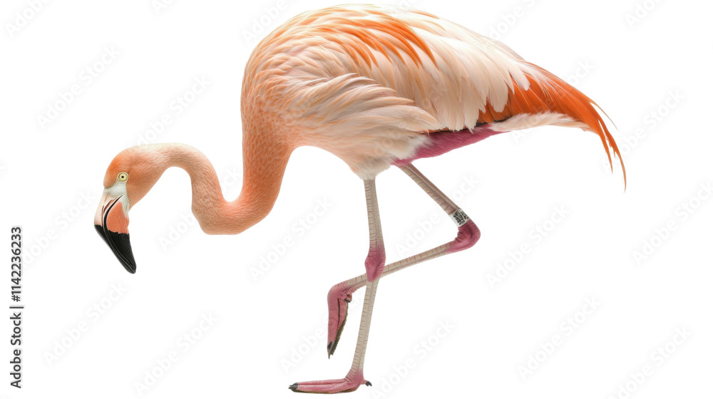 Naklejka premium Flamingo, transparent background