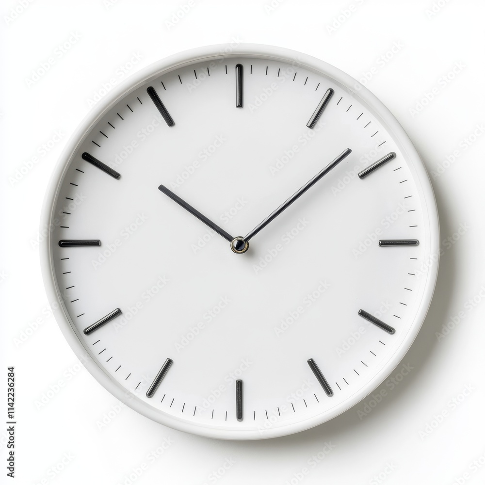Wall Clock design, isolated on white background, ai generated Wall Clock design, isolated on white background, ai generated
