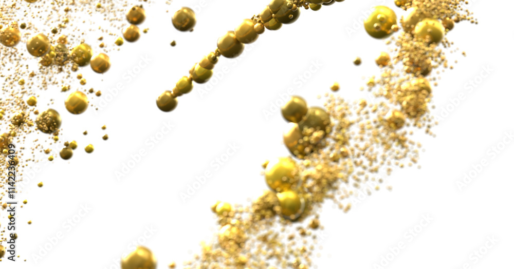 Enchanting Delight: Spectacular 3D Illustration Showcasing Enchanting gold Confetti Enchanting Delight: Spectacular 3D Illustration Showcasing Enchanting gold Confetti