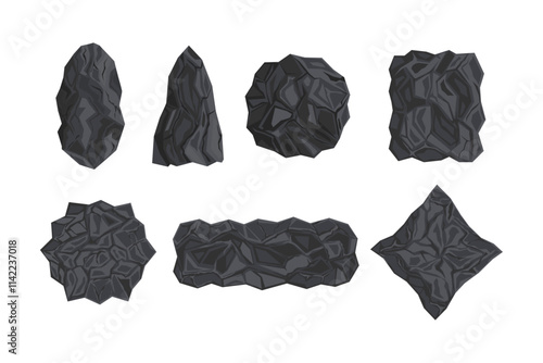 vector stone assets in one set