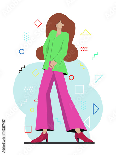 a female model who poses like a clothing model