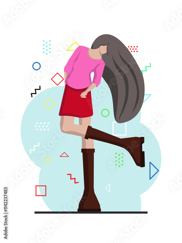 a female model who poses like a clothing model
