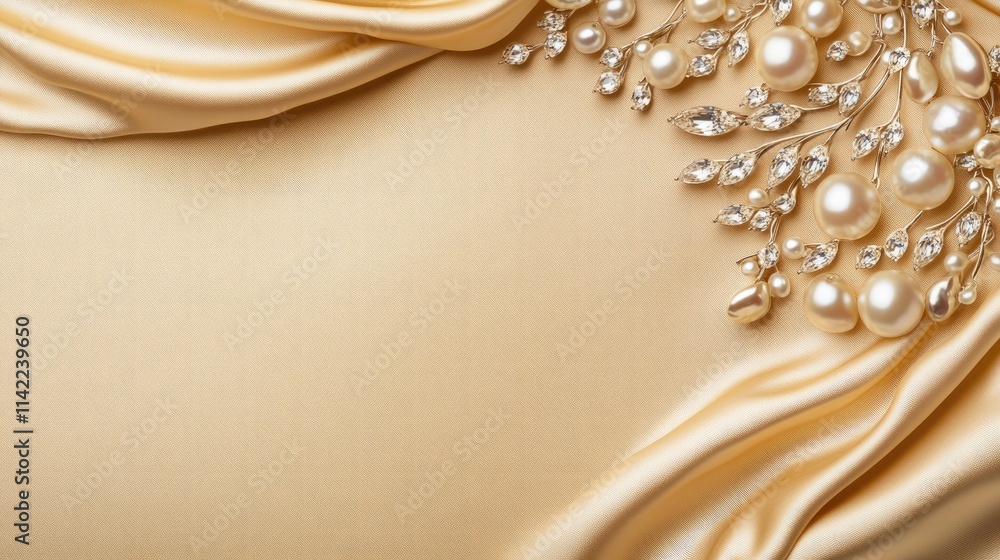 Elegant sunflower pendant features luminous yellow gemstones and pearls, beautifully presented on soft golden silk fabric Elegant sunflower pendant features luminous yellow gemstones and pearls, beautifully presented on soft golden silk fabric