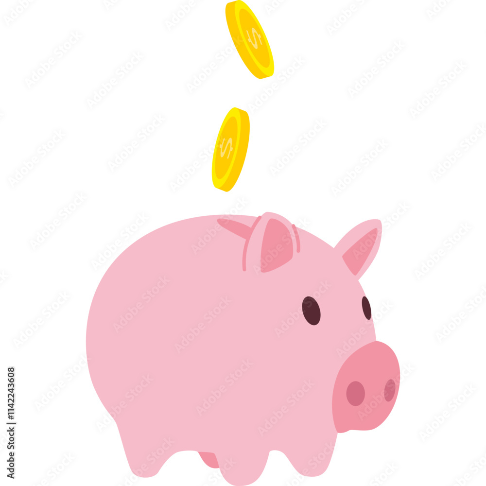 Fototapeta premium Piggy Bank Illustration