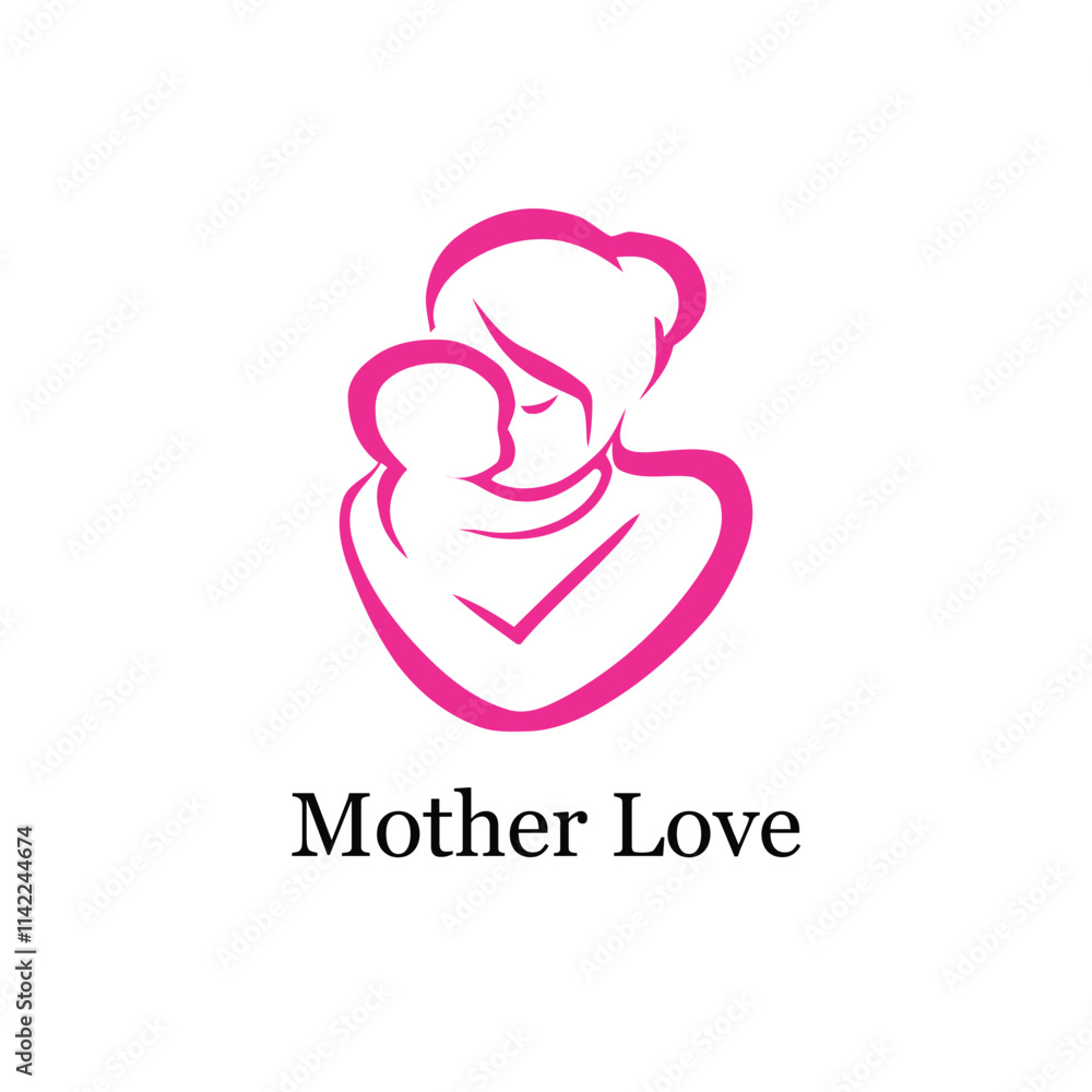 mother and child love care logo in heart shape in minimalistic design
mother and child love care logo in heart shape in minimalistic design