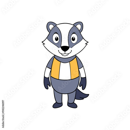 Badger cartoon vector illustration