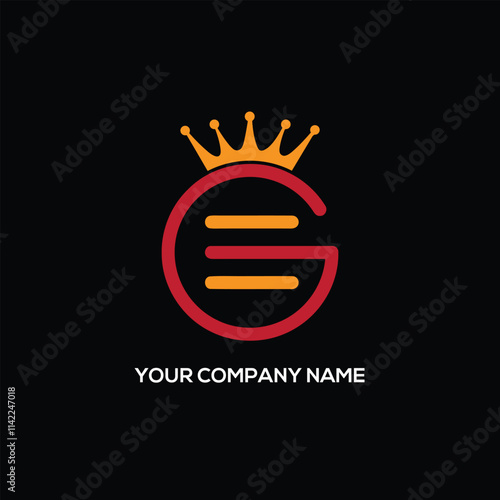 Initial logo letter EG with crown Icon. logotype design for company identity. photo