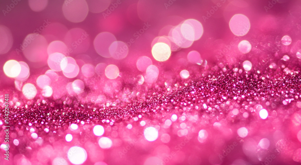 A stunning pink background with bright bokeh lights, shimmering sparkles, and a shimmering glitter texture, creating a dreamy and elegant abstract design. A stunning pink background with bright bokeh lights, shimmering sparkles, and a shimmering glitter texture, creating a dreamy and elegant abstract design.