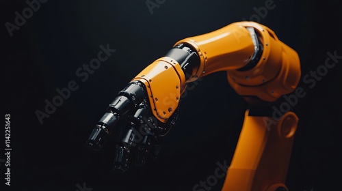 Robotic Arm in Contrast Lighting with High Detail and Precision Photography Techniques photo