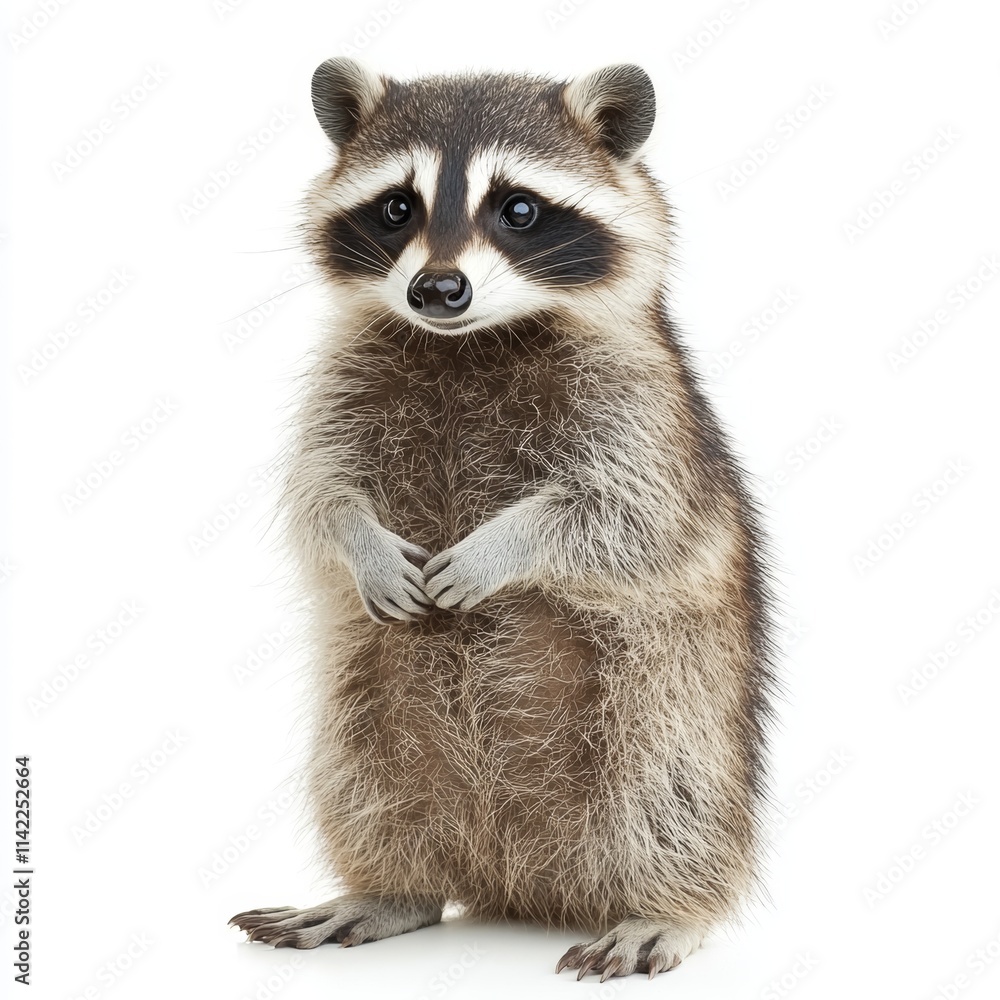 Cute Racoon isolated on white background Cute Racoon isolated on white background