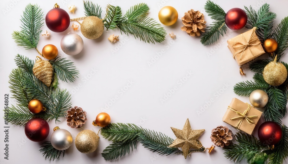 Christmas holiday frame with copy space