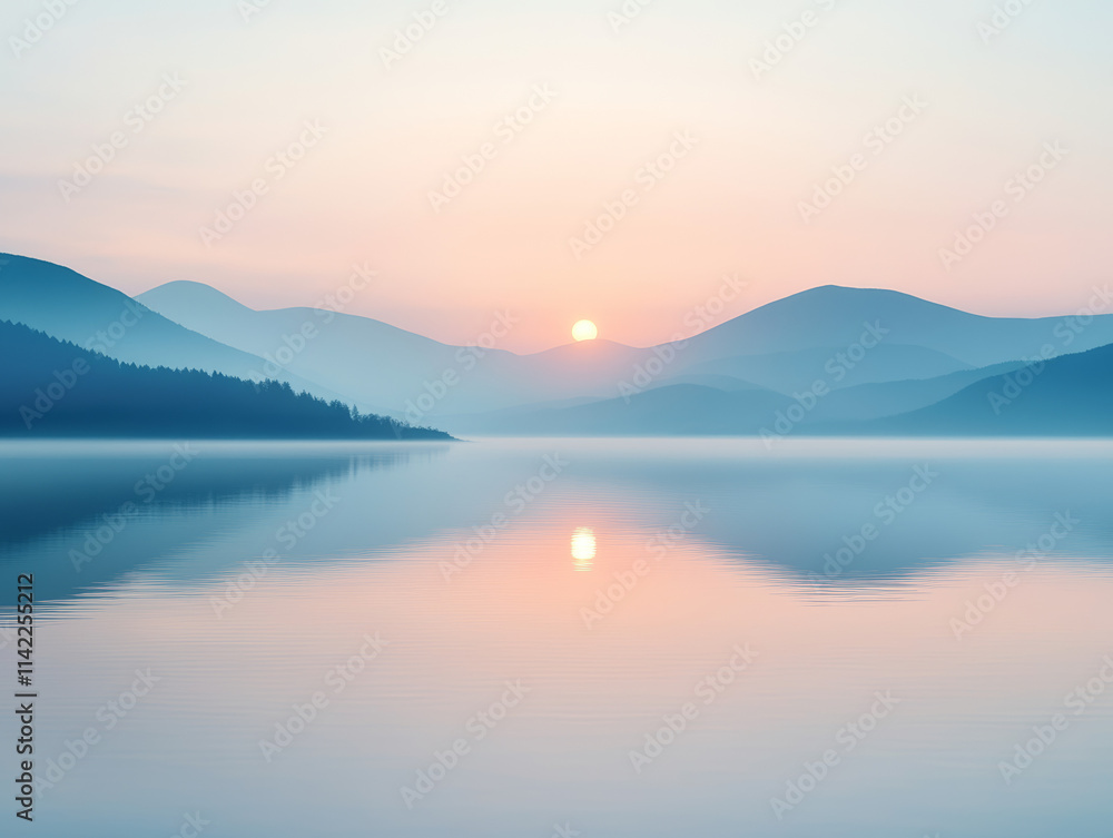 Fototapeta premium sunrise in mountains