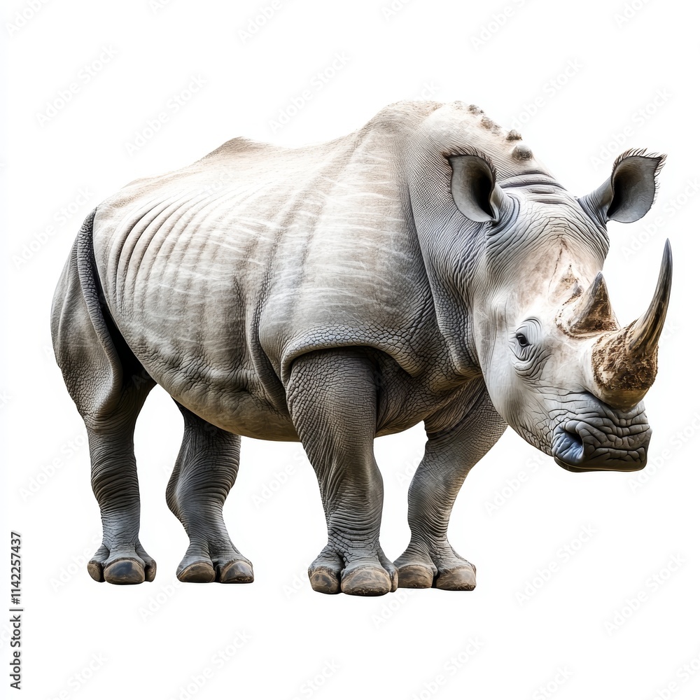 Fototapeta premium Rhino isolated on white background