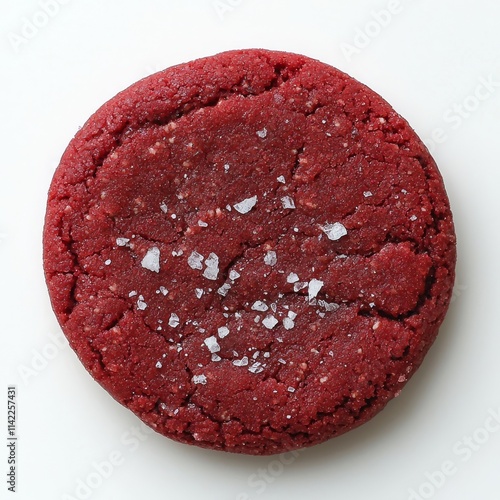 One red velvet cookie shaped like a chocolate football. photo