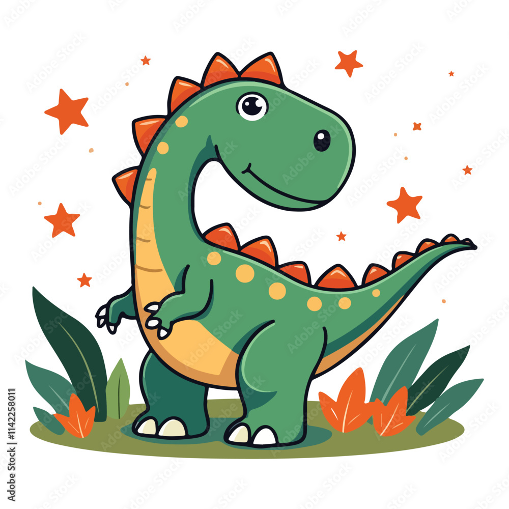 cute dinosaur cartoon vector art cute dinosaur cartoon vector art