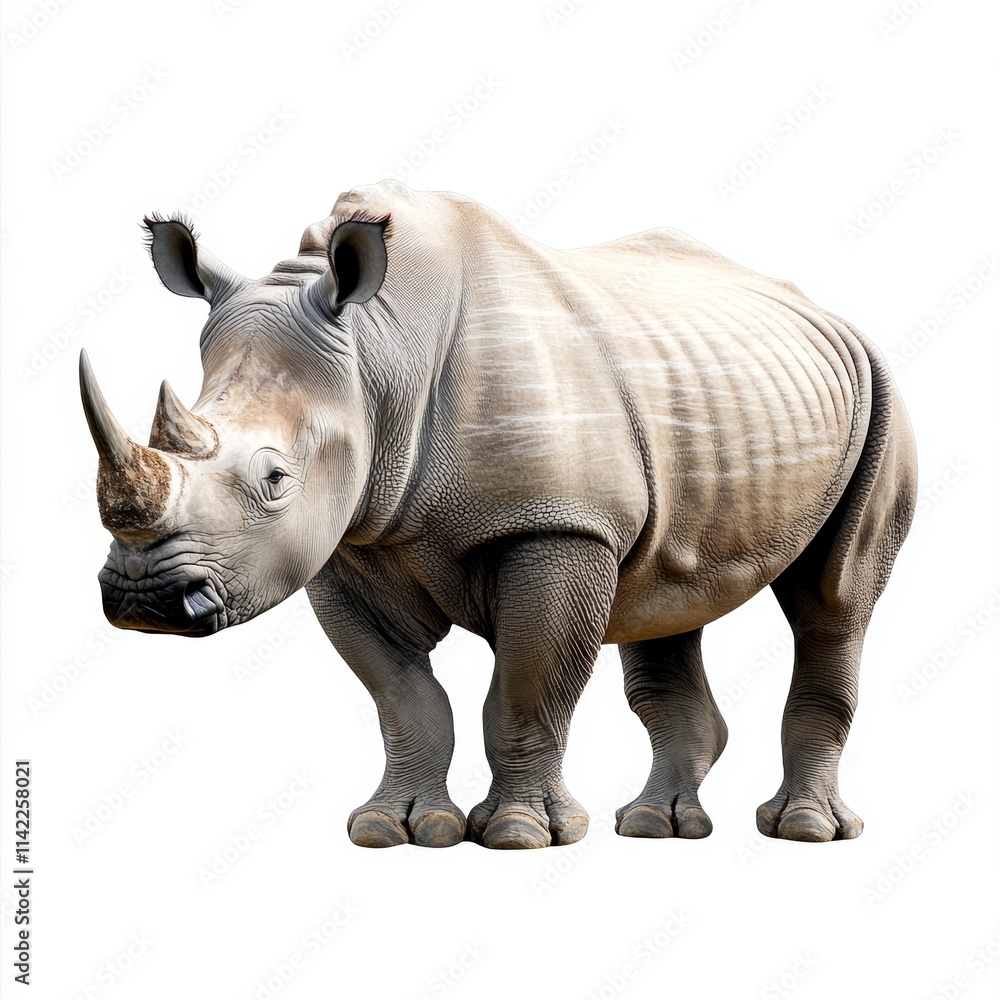 Fototapeta premium Rhino isolated on white background