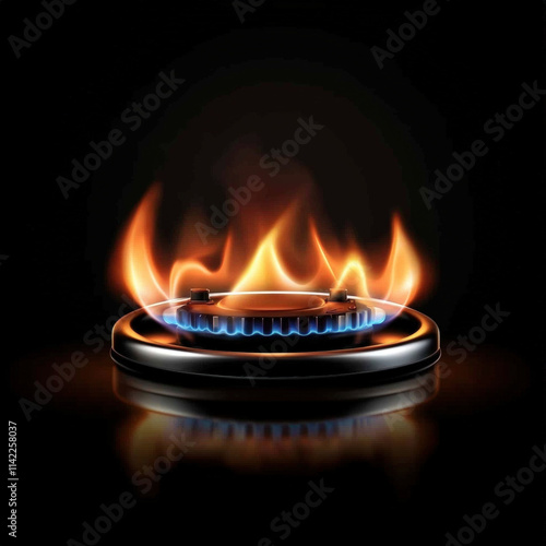 Gas Flame Isolated