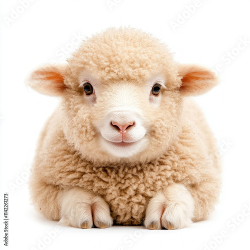 Isolated Sheep On White Bac...