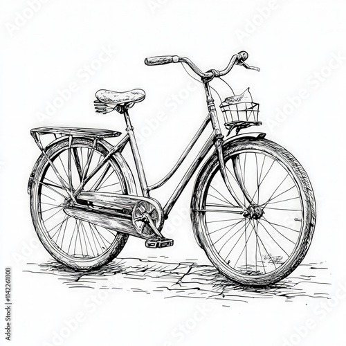 Retro Bicycle Isolated