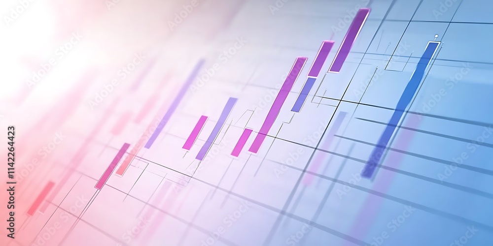 Abstract financial graph lines on a blurred background with modern finance concept Abstract financial graph lines on a blurred background with modern finance concept