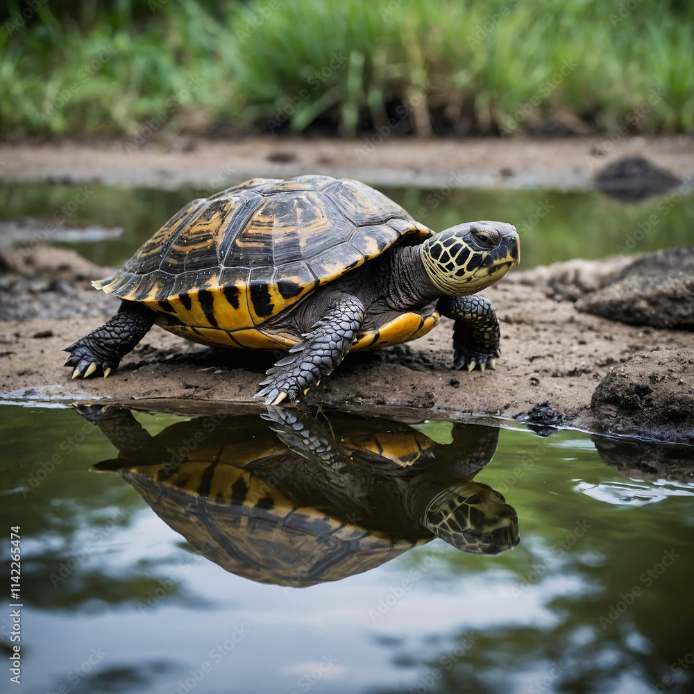 Fototapeta premium turtle on the water