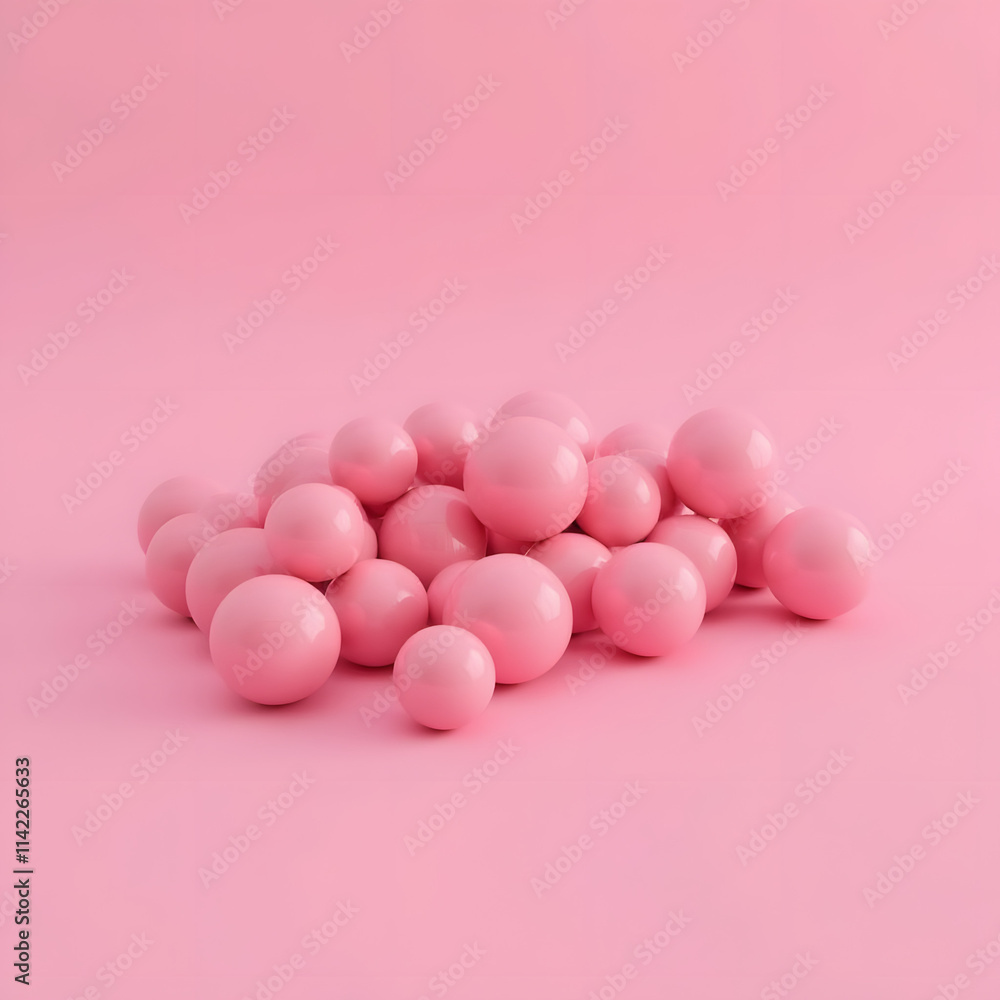 Abstraction for advertising. Pink balls on a pink background. 3d rendering illustration
Abstraction for advertising. Pink balls on a pink background. 3d rendering illustration