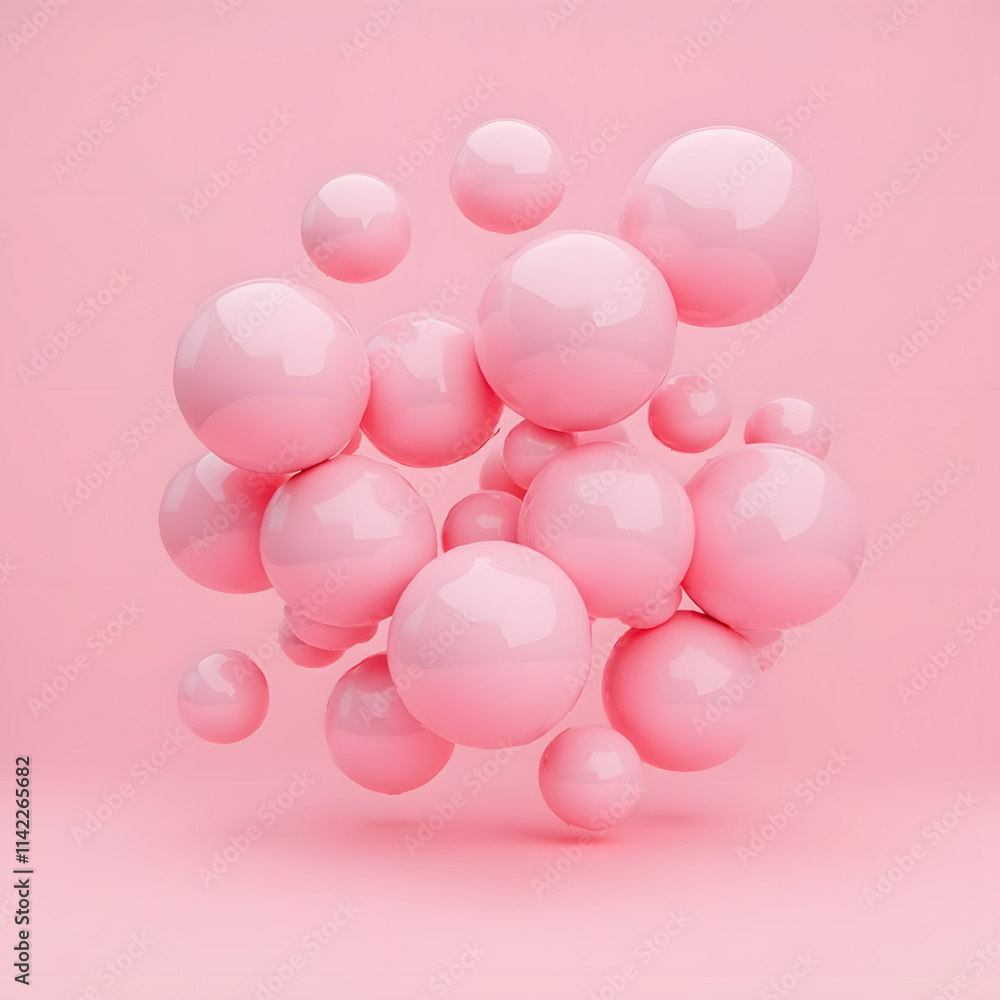 Abstraction for advertising. Pink balls on a pink background. 3d rendering illustration
Abstraction for advertising. Pink balls on a pink background. 3d rendering illustration