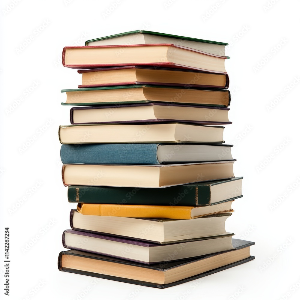 stack of books isolated on white background stack of books isolated on white background
