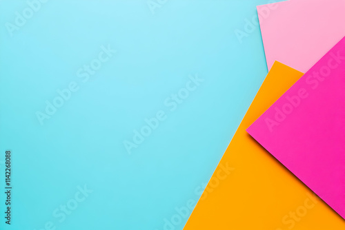 Vibrant abstract background featuring overlapping sheets of bright turquoise, orange, pink, and fuchsia. Ideal for presentations, social media, or design projects. Free Download Vibrant abstract background featuring overlapping sheets of bright turquoise, orange, pink, and fuchsia. Ideal for presentations, social media, or design projects. - GFXLoad