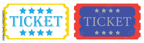 Vintage Ticket Vector Design Illustration